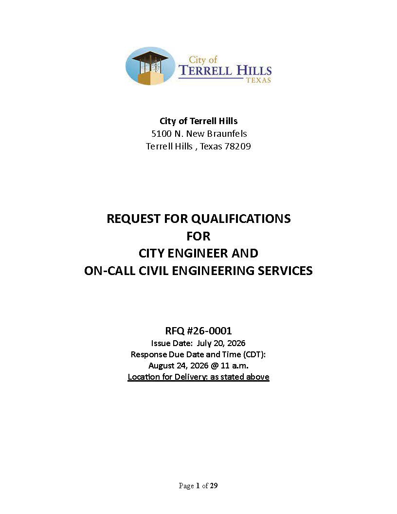 Detailed RFQ City and Civil Engineering Services26TitlePage